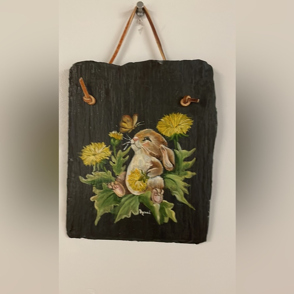 Slate Bunny Hanging